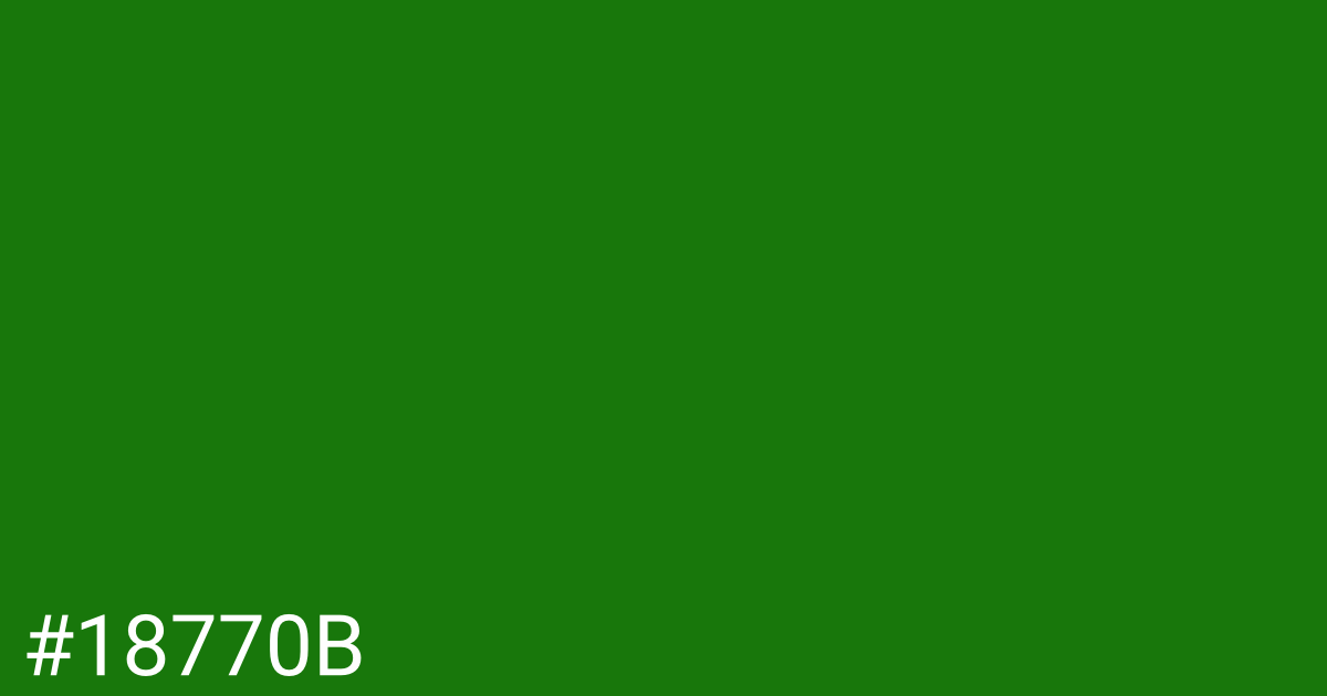 Hex color #18770b graphic
