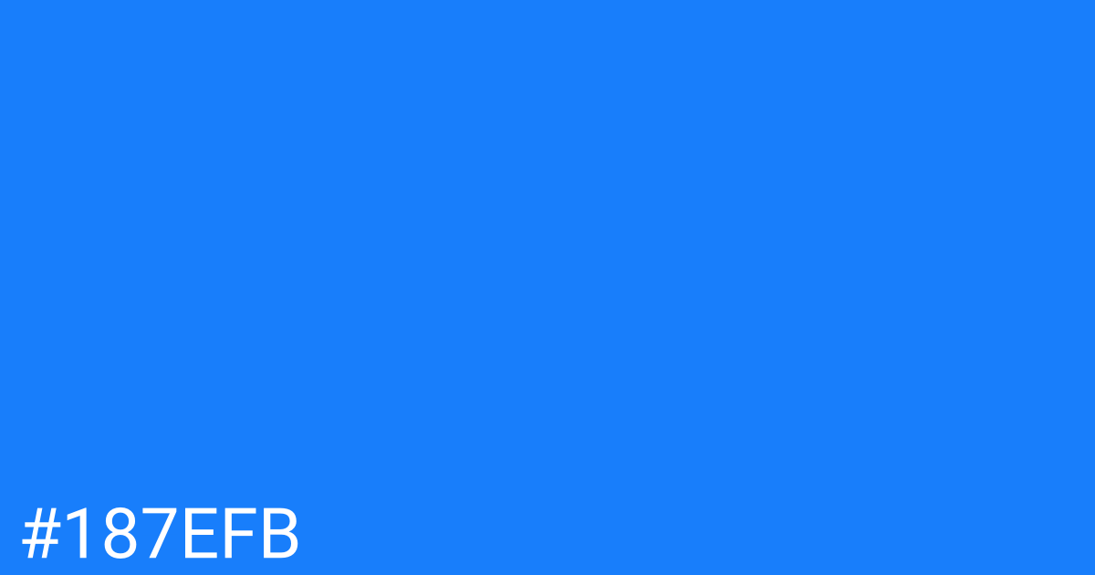 Hex color #187efb graphic