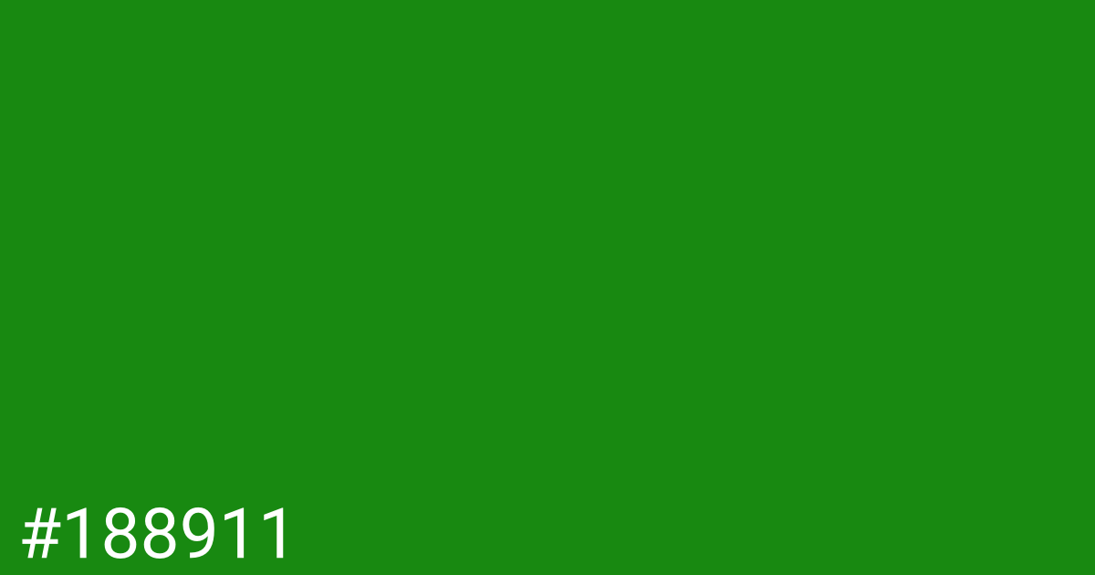 Hex color #188911 graphic