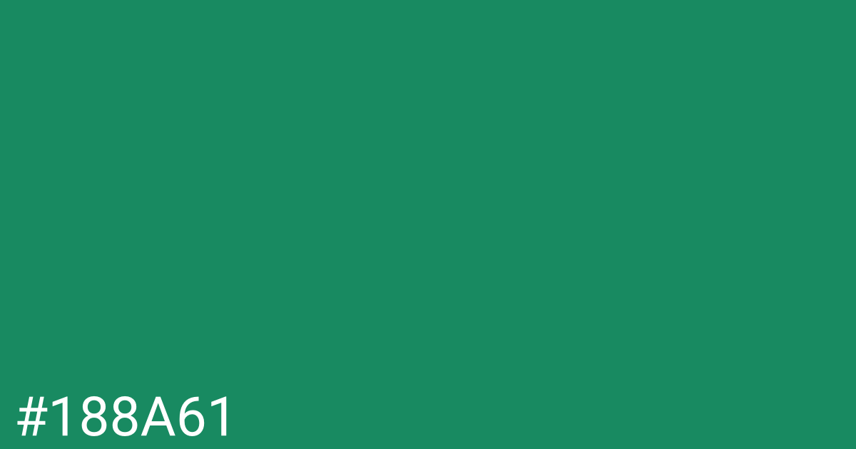 Hex color #188a61 graphic