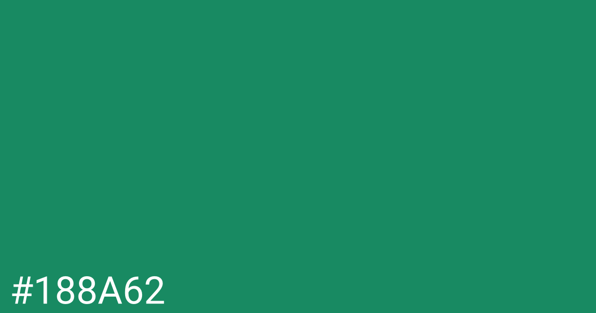 Hex color #188a62 graphic