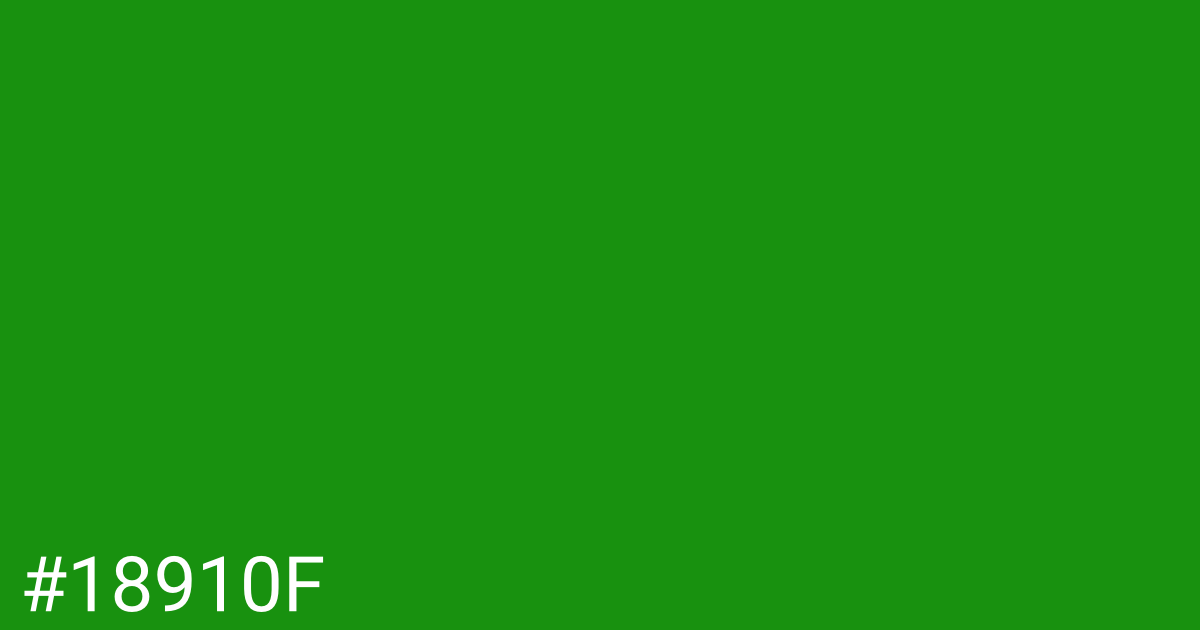 Hex color #18910f graphic