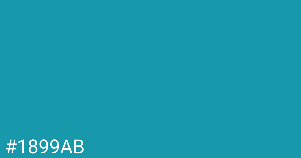 Hex color #1899ab graphic