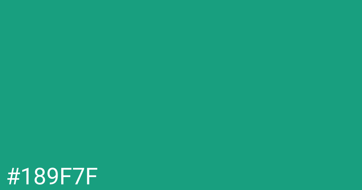 Hex color #189f7f graphic
