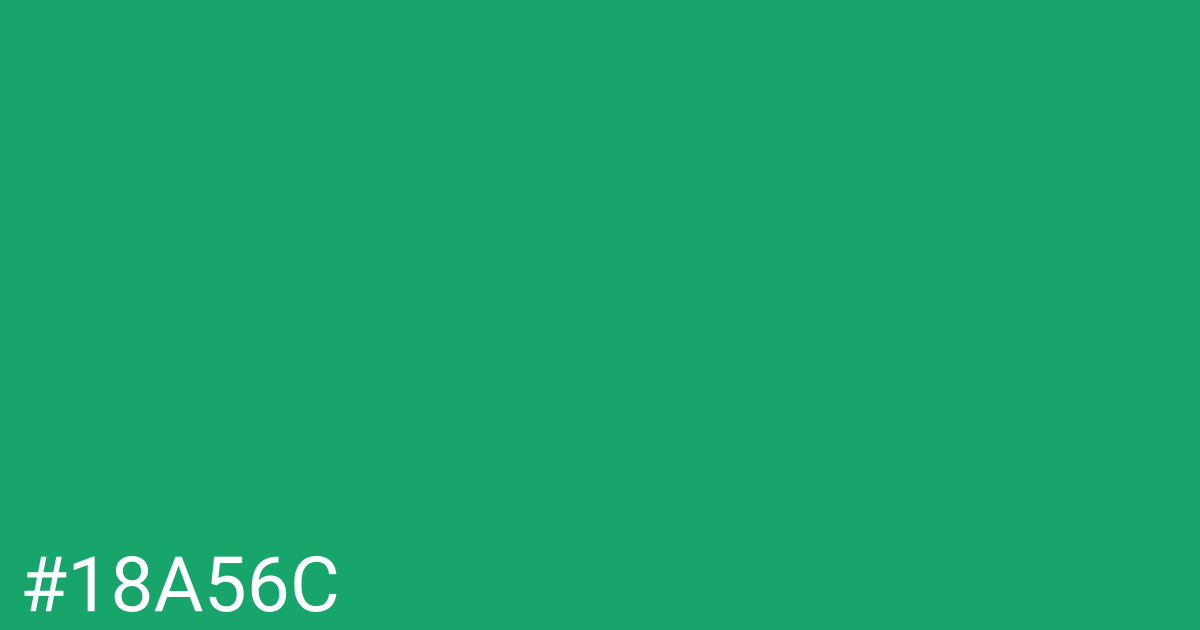 Hex color #18a56c graphic