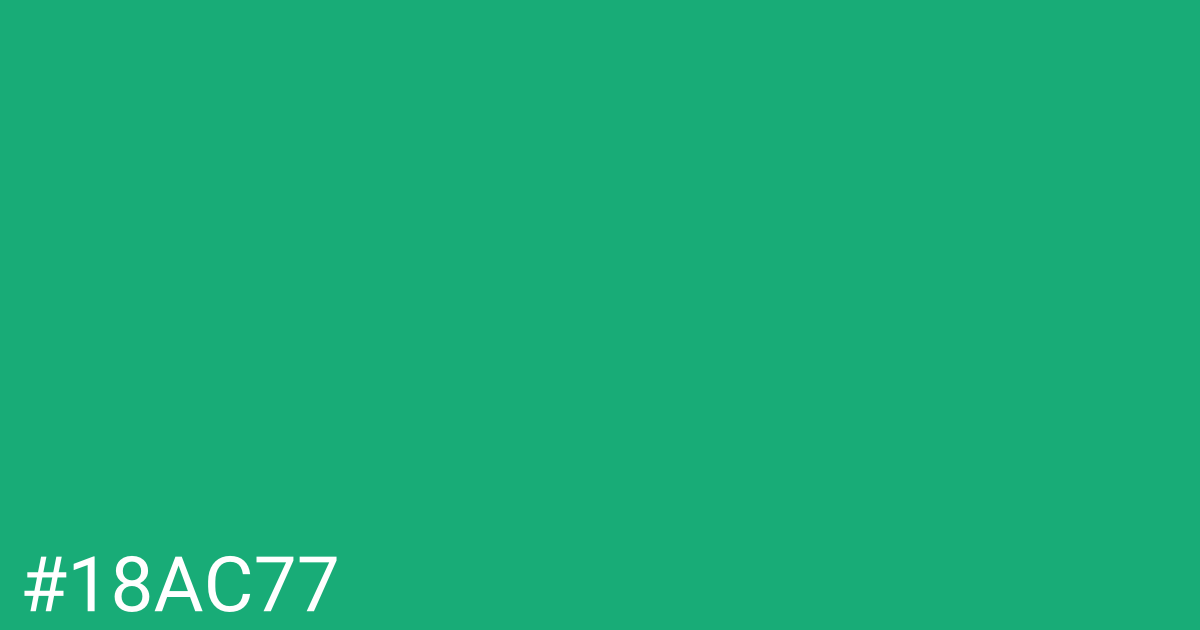 Hex color #18ac77 graphic