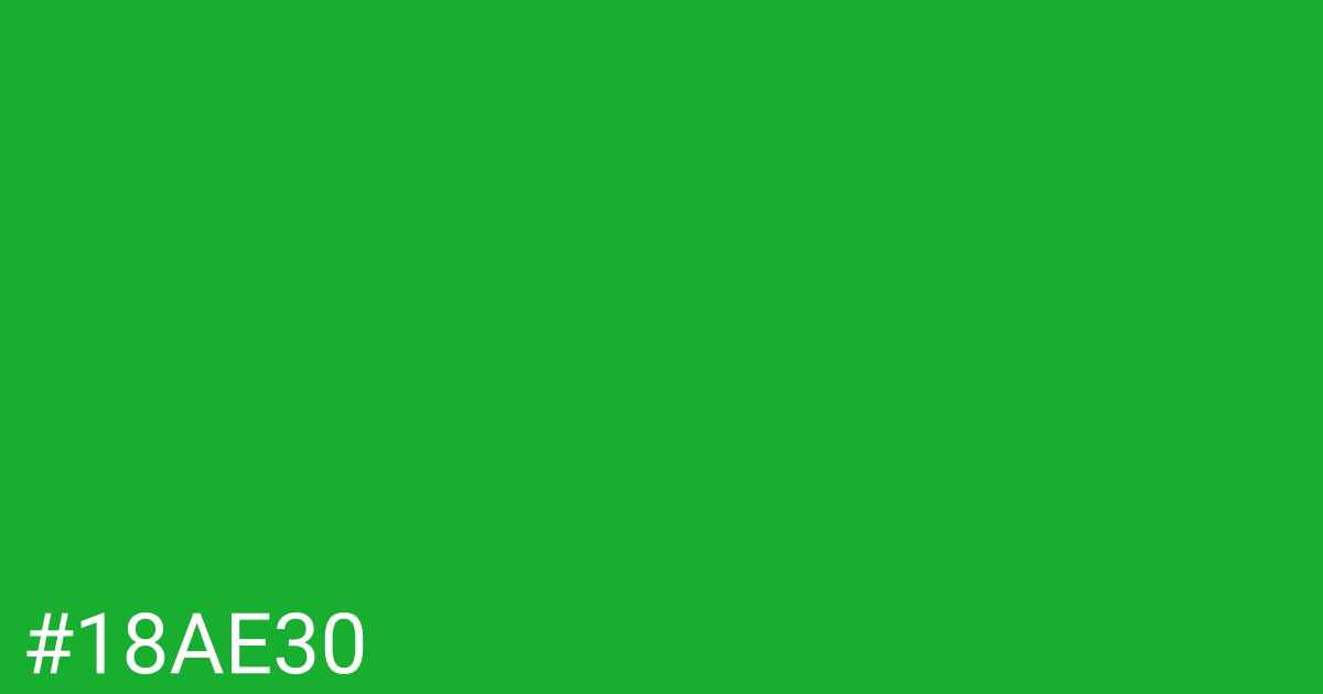 Hex color #18ae30 graphic