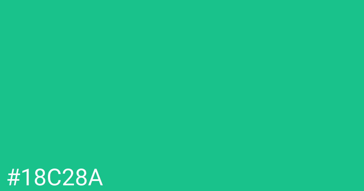 Hex color #18c28a graphic