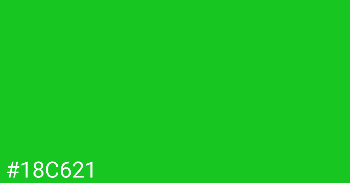 Hex color #18c621 graphic