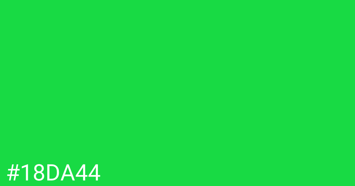 Hex color #18da44 graphic