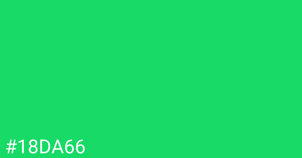Hex color #18da66 graphic