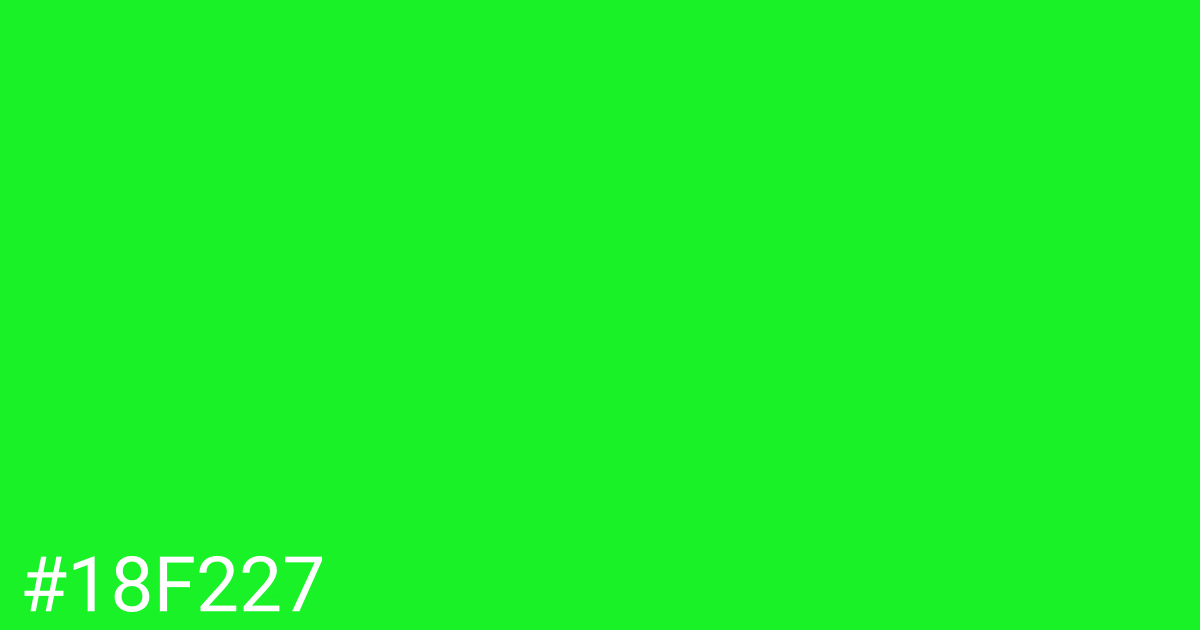 Hex color #18f227 graphic