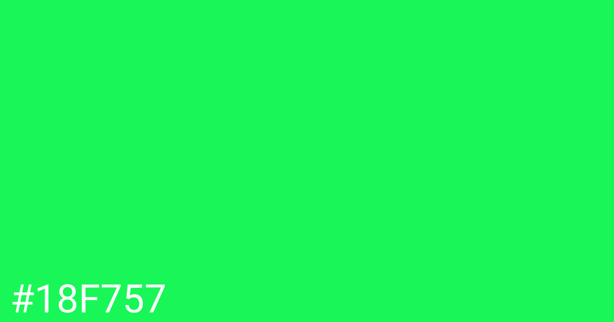 Hex color #18f757 graphic