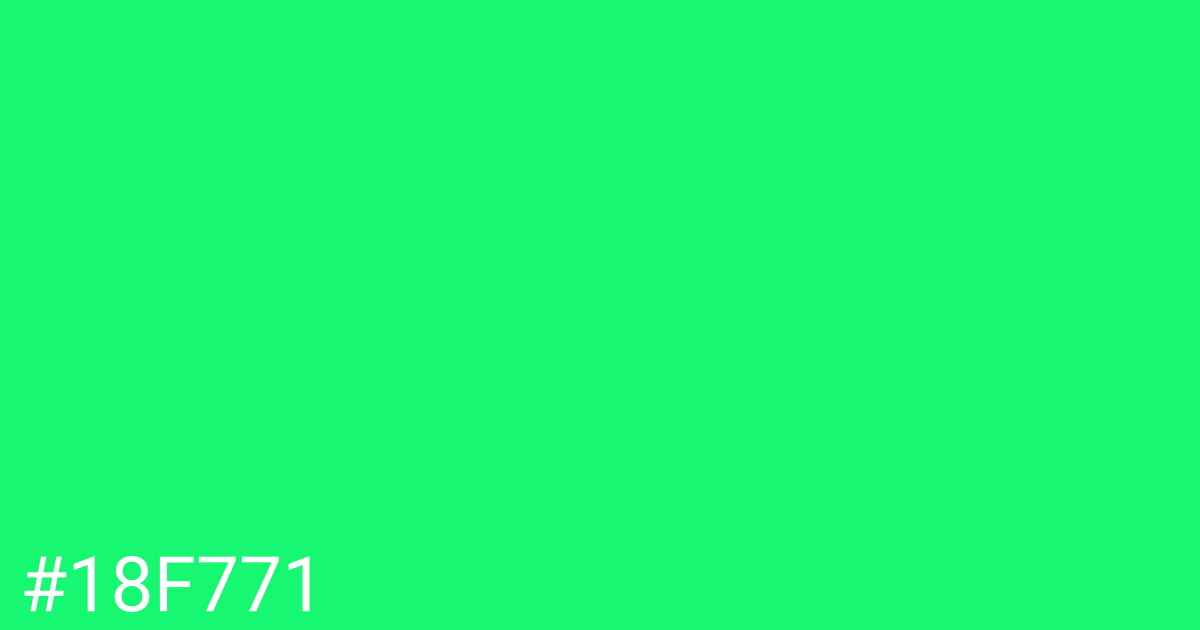 Hex color #18f771 graphic