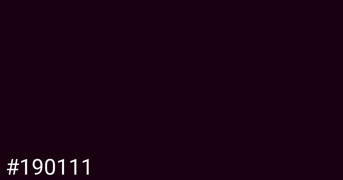 Hex color #190111 graphic