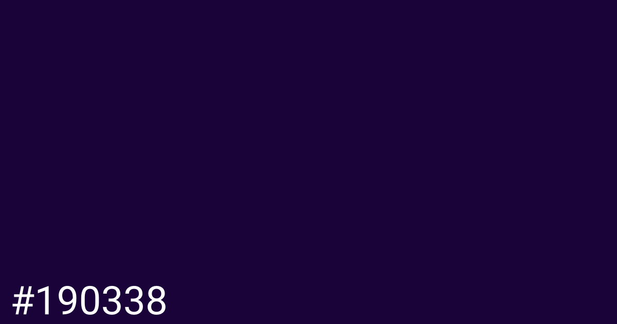 Hex color #190338 graphic