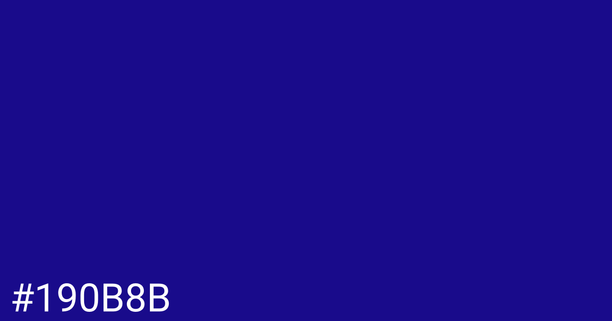 Hex color #190b8b graphic