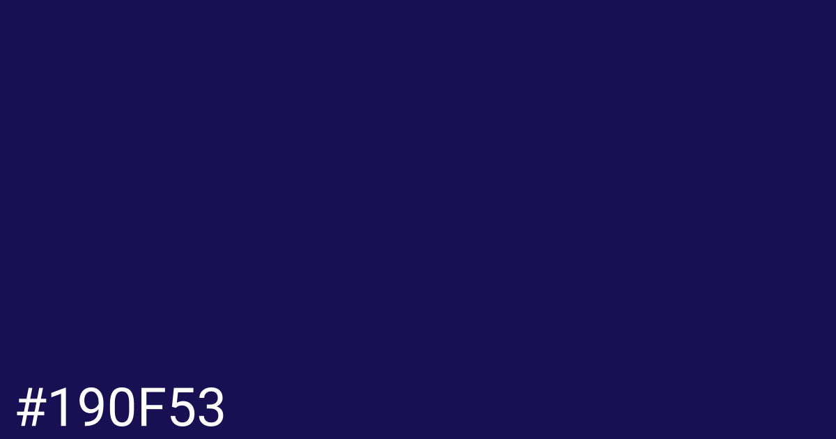 Hex color #190f53 graphic