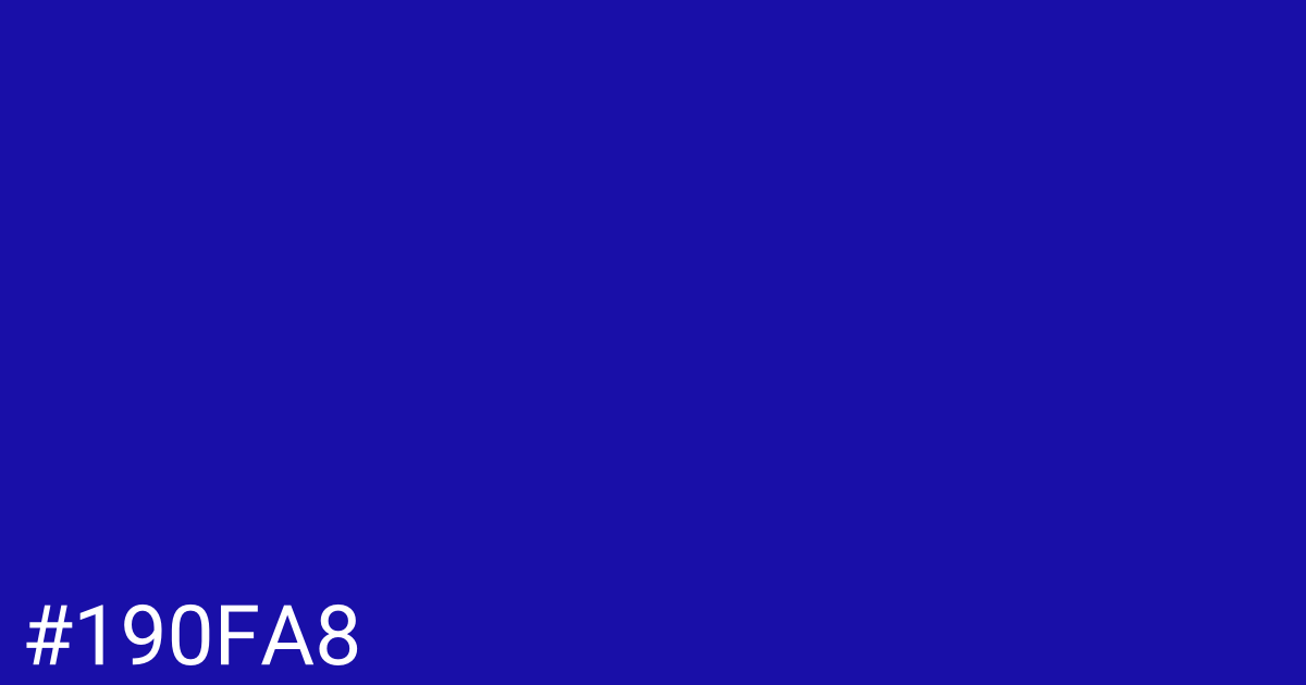 Hex color #190fa8 graphic