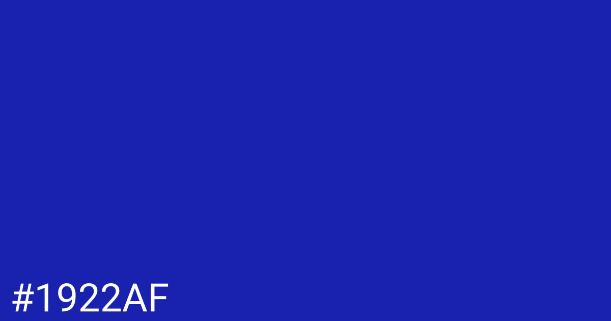 Hex color #1922af graphic