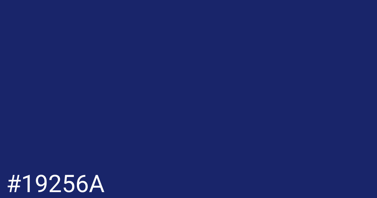 Hex color #19256a graphic