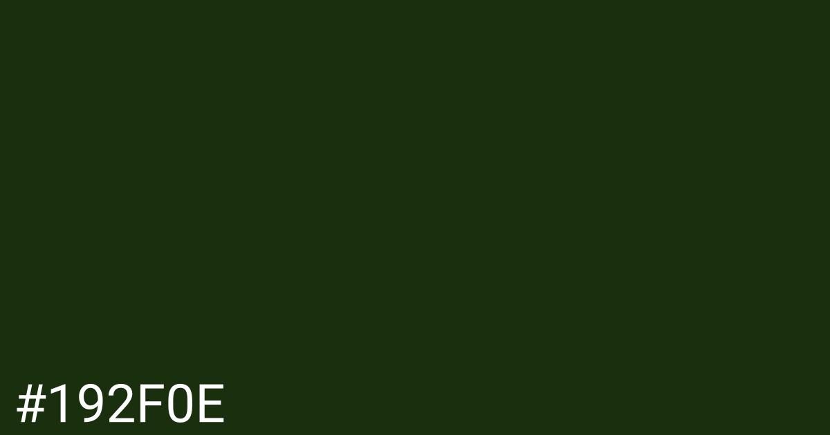 Hex color #192f0e graphic