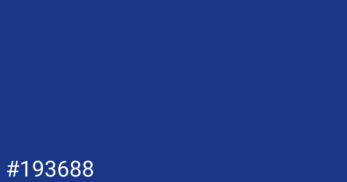 Hex color #193688 graphic