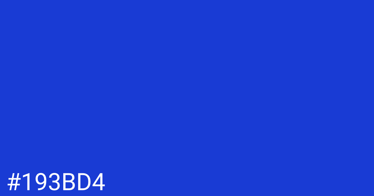 Hex color #193bd4 graphic