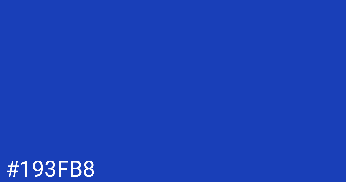 Hex color #193fb8 graphic