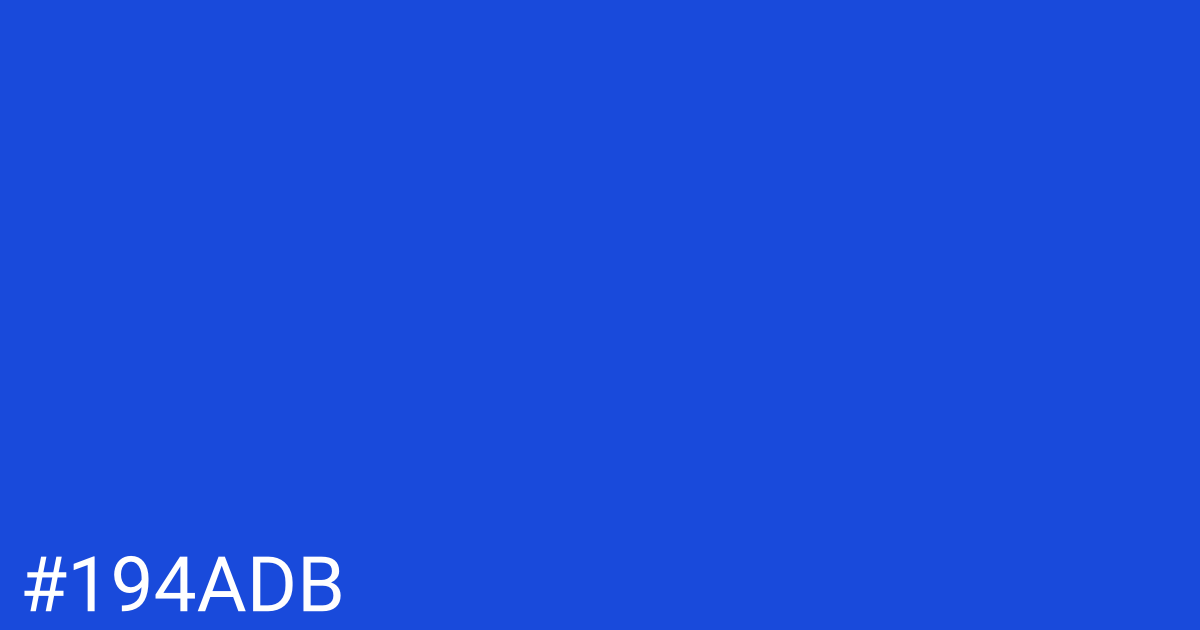 Hex color #194adb graphic