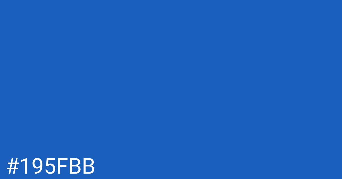 Hex color #195fbb graphic