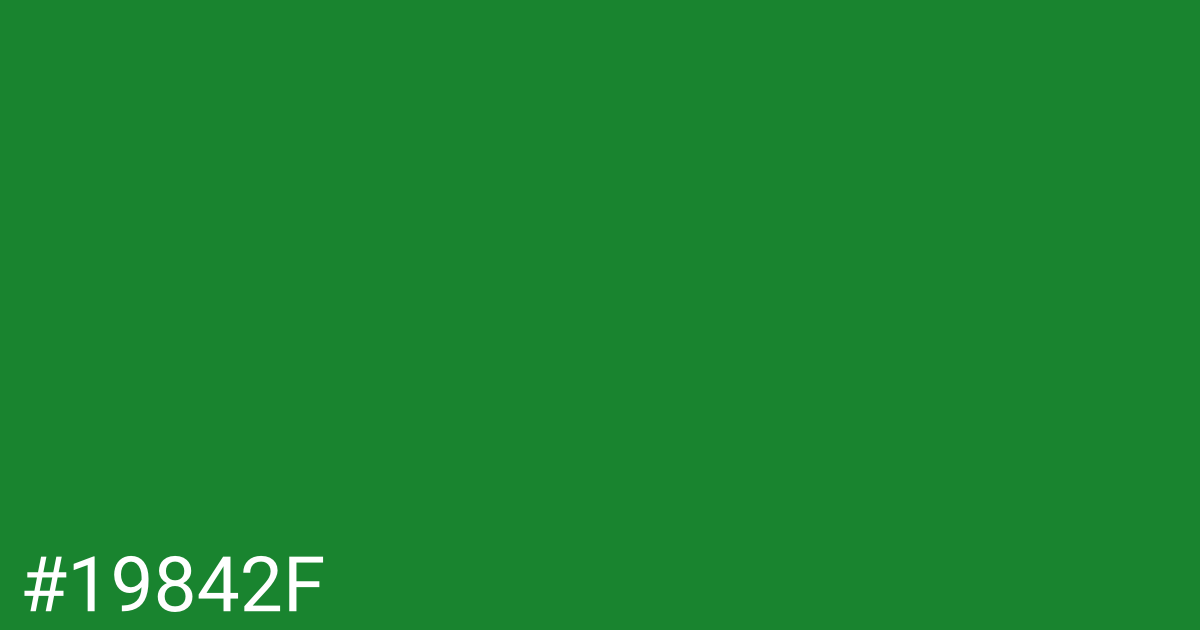 Hex color #19842f graphic