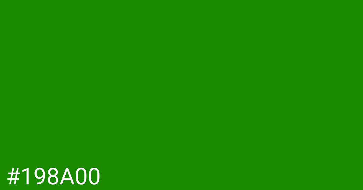 Hex color #198a00 graphic
