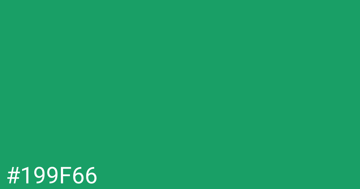 Hex color #199f66 graphic