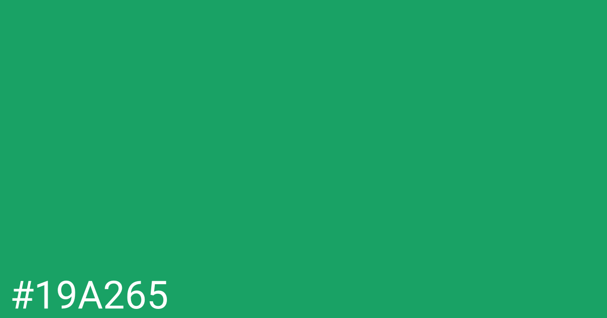 Hex color #19a265 graphic
