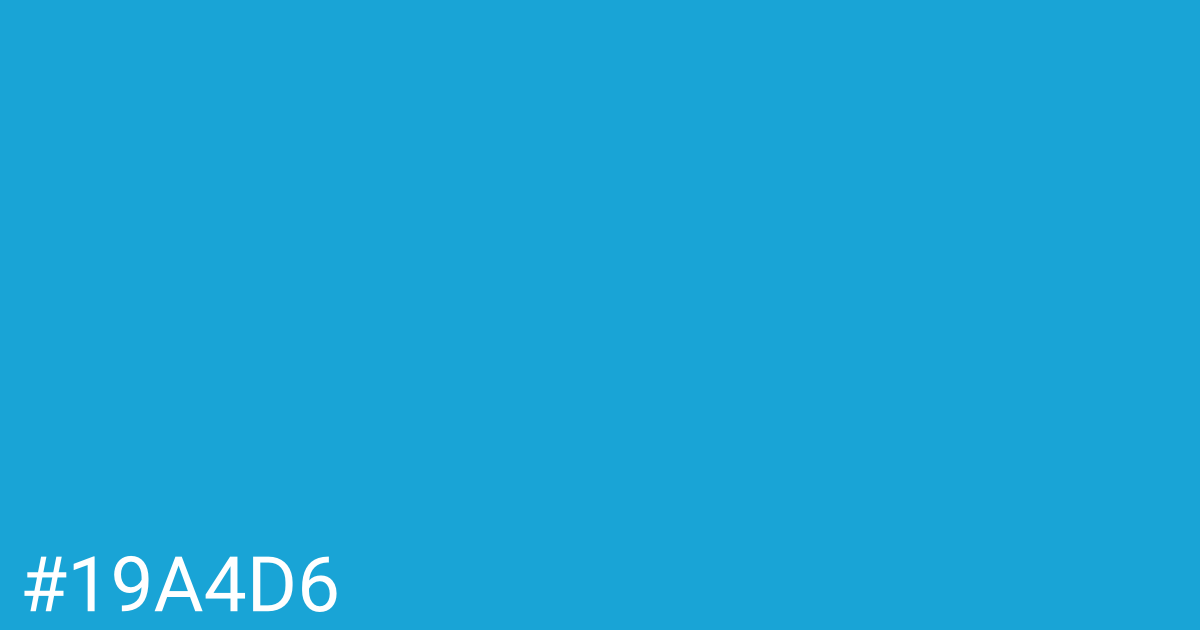 Hex color #19a4d6 graphic
