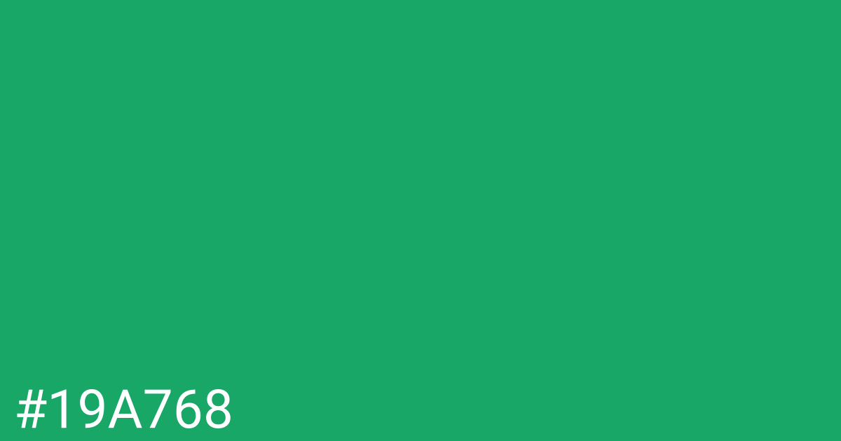 Hex color #19a768 graphic