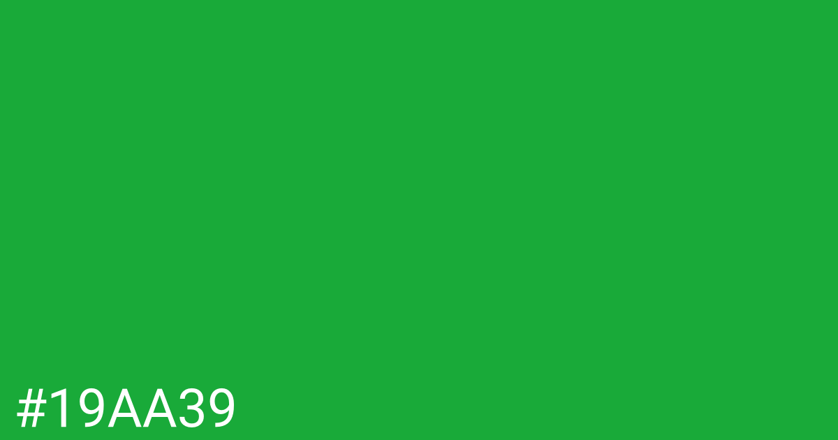Hex color #19aa39 graphic