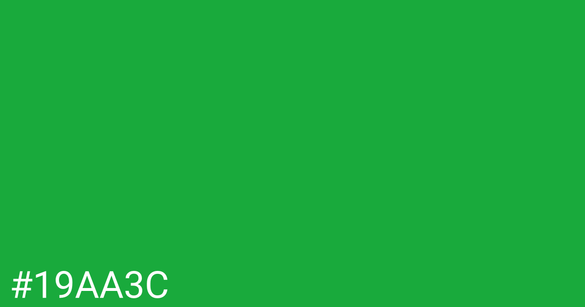 Hex color #19aa3c graphic