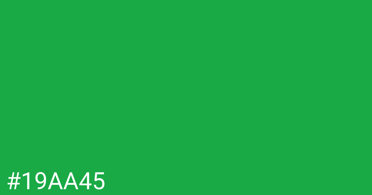 Hex color #19aa45 graphic