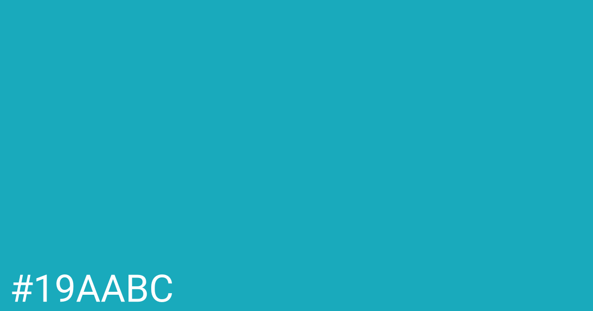 Hex color #19aabc graphic