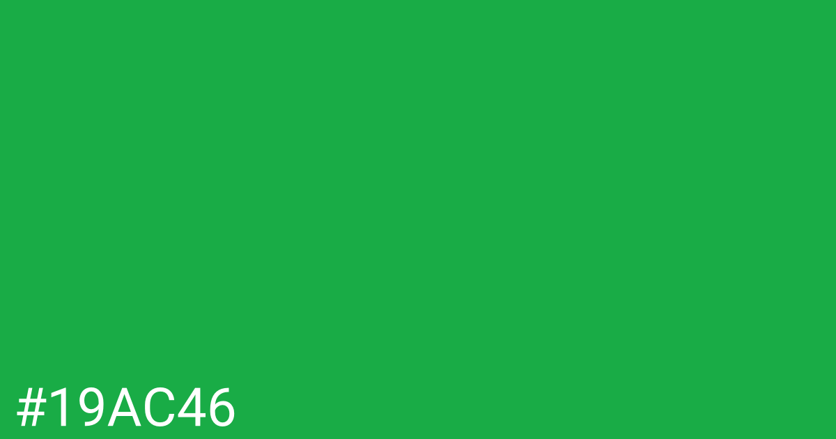 Hex color #19ac46 graphic