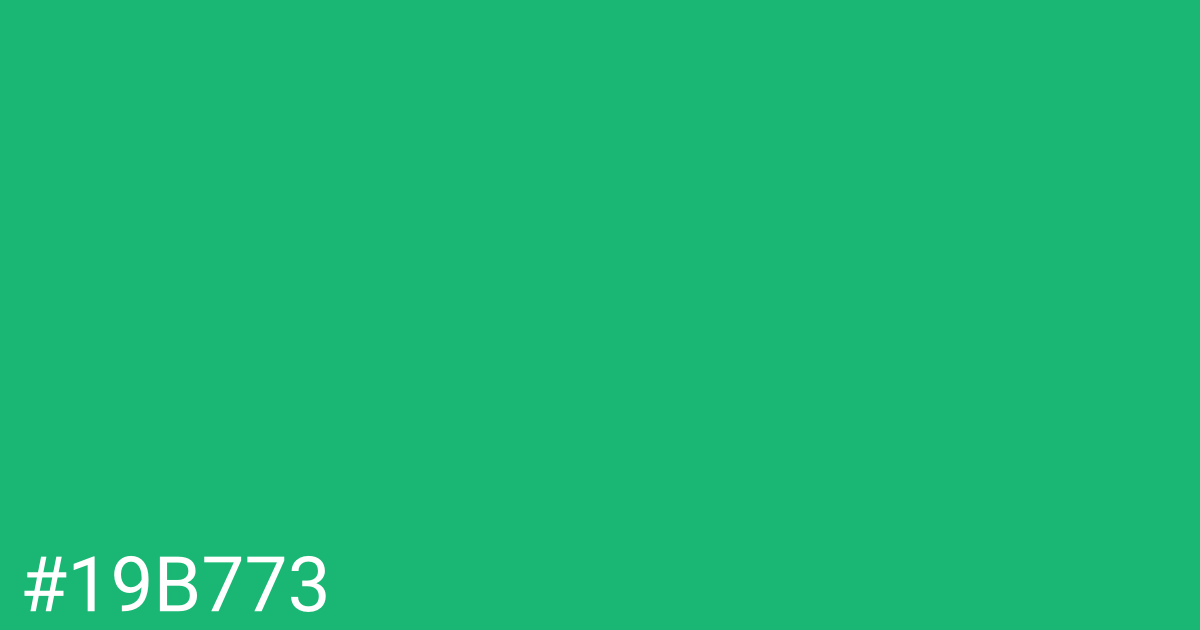 Hex color #19b773 graphic