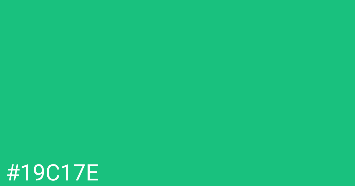Hex color #19c17e graphic