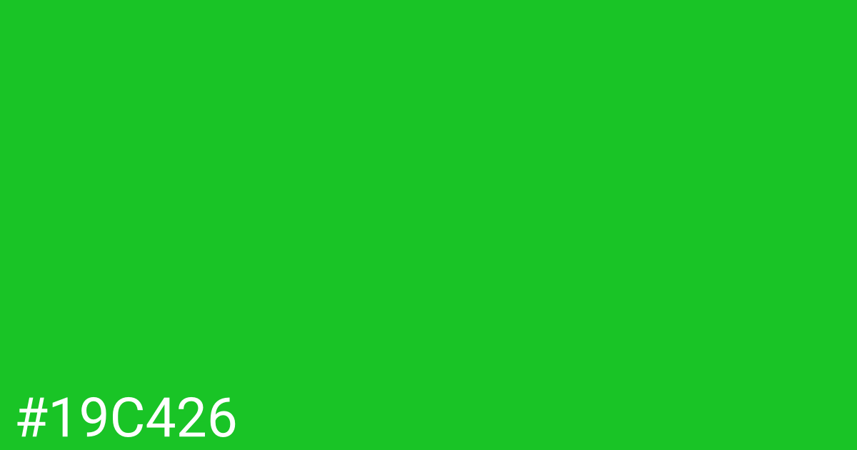 Hex color #19c426 graphic