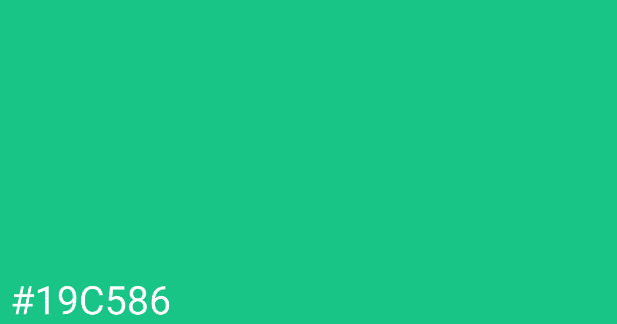 Hex color #19c586 graphic