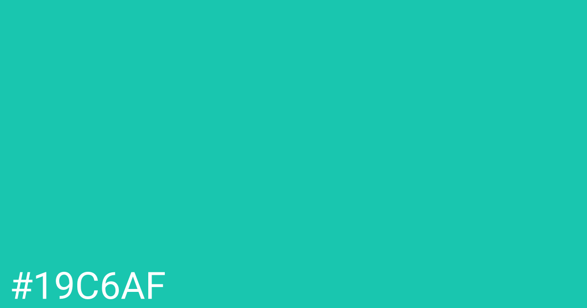 Hex color #19c6af graphic