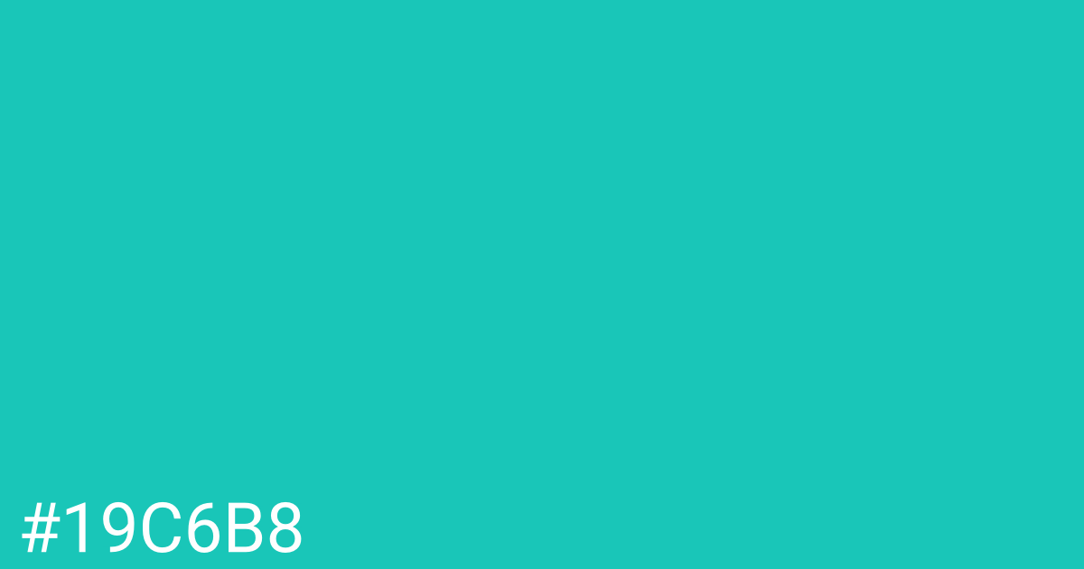 Hex color #19c6b8 graphic