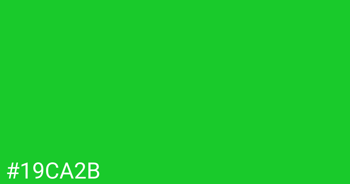 Hex color #19ca2b graphic