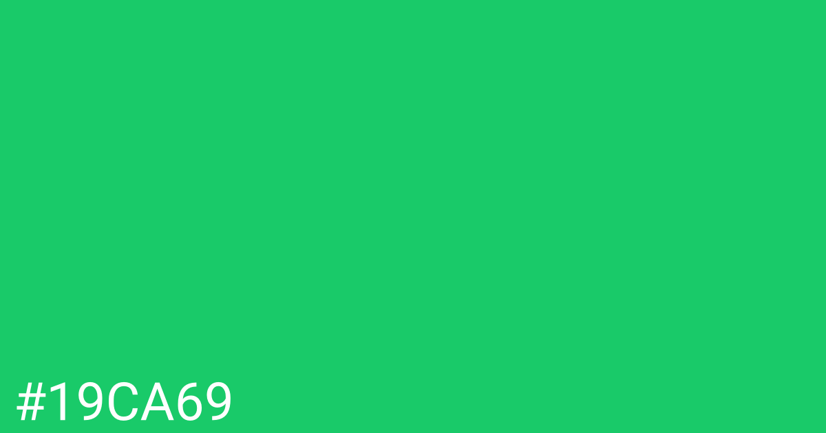 Hex color #19ca69 graphic